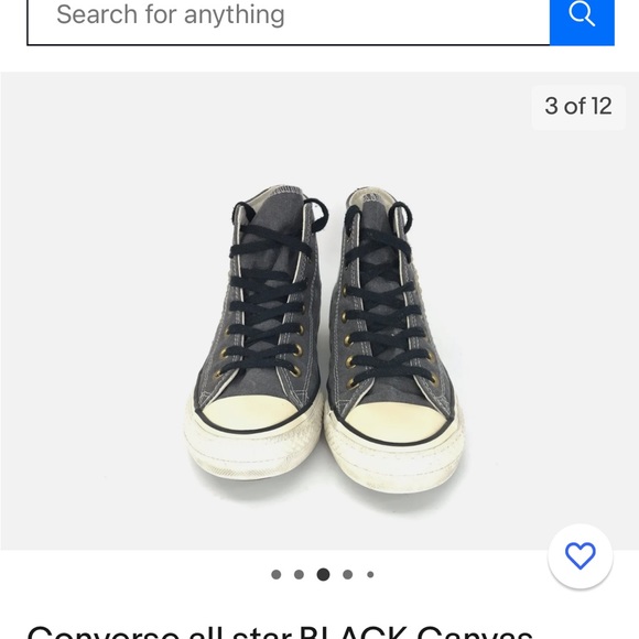 Grey studded height top converse. - Picture 2 of 8